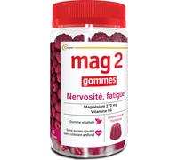 MAG 2 Gommes framboise à base de magnésium et vitamine B6 - complément alimentaire - 45 gummies Comprimé(S) pc(s)
