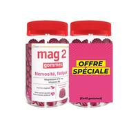 Cooper Tire - Gommes framboise Mag2 - Magnésium & Vitamine B6, Sans sucres ajoutés - 90 gommes