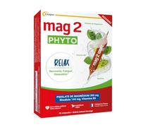 Mag2 Phyto Relax Complément Alimentaire Magnésium B6 Rhodiola Stress Relaxant 30 Ampoules