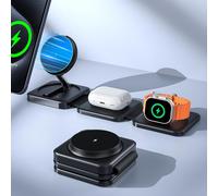 Mag-Safe Charger Induction Wireless Charger 3 In 1 For Iphone 15/14/13/12/Pro, Foldable Magnetic Charger For Air Pods 3/2/Pro