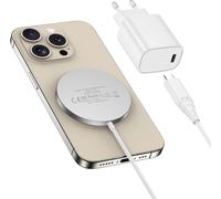Mag Safe Charger With Adapter, Magnetic Fast Wireless Charger For Iphone 16/15/14/13/12 Series And Airpods Ultra Slim Inductive Wireless Charging