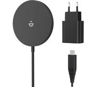 Mag-Safe Compatible Fast Charger With Power Supply 20w Usb C Magnetic Wireless Charger For Iphone 16/15/14/13/12 Series And Black