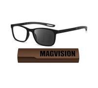 Mag Vision Glasses 2.0,Magvision Glasses for Women & Men,Mag Vision Intelligent Zoom Anti Blue Light Glass (Black-Gray, 150)