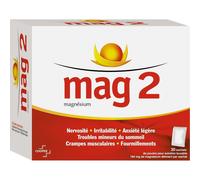 Mag2 Magnésium Poudre Buvable 30 Sachets