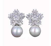 MAGALU Female Jewelry,Hoop Loop Earrings for Women,Stud Earrings,Dangle Earrings,Brilliant Rhinestone Dangle Pearl Bridal Earrings for Women Hypoallergenic Jewelry Gifts