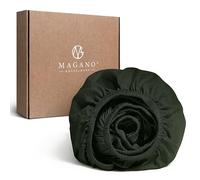 Magano Drap-Housse Premium 160x200 Vert | Doux et sans Repassage | Hypoallergénique et Respirant | Drap Housse Drap de lit 160x200cm | Vert foncé