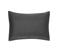 Magano® Housse de coussin de qualité supérieure, 50 x 70 cm, grise, douce et infroissable, hypoallergénique et respirante, à volant plat de 3 cm, taie d'oreiller 80 x 80 cm, gris foncé anthracite