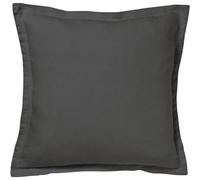 Magano® Housse de coussin de qualité supérieure - 80 x 80 cm - Gris - Douce et infroissable - Hypoallergénique et respirante - Volant plat de 3 cm - Taie d'oreiller 80 x 80 cm - Anthracite gris foncé
