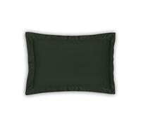 MAGANO® Taie d'oreiller de luxe 50 x 70 cm - Vert - Bambou et satin de coton - Qualité supérieure 400 TC - Hypoallergénique et régulateur de température - Volant plat 5 cm - Taie d'oreiller 50 x 70 cm
