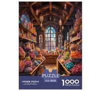 Magasin de Bonbons Puzzle 1000 Pièces Educa Jouet en Bois Divertissement Créatif De l'art De La Décoration Jeu Éduchatif Challenge Toy Adultes Et Enfants À Partir De 14 Ans 38x26cm/1000pcs