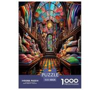 Magasin de Bonbons Puzzle 1000 Pièces Educa Jouet en Bois Divertissement Créatif De l'art De La DécoRation Art Jeu Éduchatif Challenge Toy Adultes Et Enfants À Partir De 14 Ans 38x26cm/1000pcs