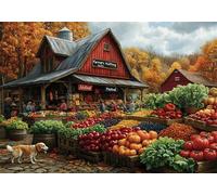 Magasin de Fruits Puzzle 500 Pieces Adultes Rural Puzzles Classiques Panorama Bois Difficile Impossible Geant Jigsaw Jeu éducatif Défi Jouet pour Enfants dès 14 Ans Beautiful Gifts Homme Femme P-888