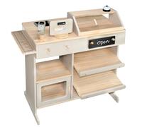 Magasin de Jouets en Bois Howa avec Caisse enregistreuse Jouet 47551 | avec caisse enregistreuse, tableau noir, vitrine, sonnette (naturel/beige)