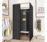 Magasin De Vêtements De Vestiaire Portable, Dressing Carré - Rideau De Confidentialité For Bureau Extérieur, Centre Commercial, Tuyau Audacieux, Grande Capacité D'espace(A,80x80x200cm)
