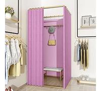 Magasin De Vêtements De Vestiaire Portable, Dressing Carré - Rideau De Confidentialité For Bureau Extérieur, Centre Commercial, Tuyau Audacieux, Grande Capacité D'espace(Medium,100x100x200cm)