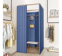 Magasin De Vêtements De Vestiaire Portable, Dressing Carré - Rideau De Confidentialité For Bureau Extérieur, Centre Commercial, Tuyau Audacieux, Grande Capacité D'espace(G,100x100x200cm)