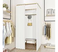 Magasin De Vêtements De Vestiaire Portable, Dressing Carré - Rideau De Confidentialité For Bureau Extérieur, Centre Commercial, Tuyau Audacieux, Grande Capacité D'espace(O,100x100x200cm)