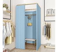 Magasin De Vêtements De Vestiaire Portable, Dressing Carré - Rideau De Confidentialité For Bureau Extérieur, Centre Commercial, Tuyau Audacieux, Grande Capacité D'espace(P,100x100x200cm)
