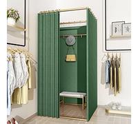 Magasin De Vêtements De Vestiaire Portable, Dressing Carré - Rideau De Confidentialité For Bureau Extérieur, Centre Commercial, Tuyau Audacieux, Grande Capacité D'espace(I,100x80x200cm)