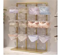 Magasin De Vêtements Porte-vêtements Présentoir De Lingerie Boutique Vente Au Détail De sous-vêtements Organisateur Porte-Sac à Main Culotte Multifonctionnelle Sou, Gold, 100X40X135CM