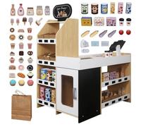 Magasin en bois supermarché magasin de jeux caisse enregistreuse argent accessoires enfants magasin marchand 83cm x 62.5cm x 107cm