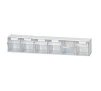 Lockweiler Casier transparent H113xl600xP91mm 6 x B plastique blanc LOCKWEILER Quantité:1