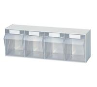 Lockweiler Casier transparent H207xl600xP172mm 4 x D plastique blanc LOCKWEILER Quantité:1
