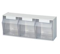 Lockweiler Casier transparent H242xl600xP203mm 3 x E plastique blanc LOCKWEILER Quantité:1