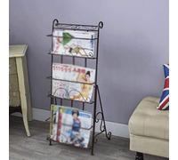 Magazine Rack Magazine Rack Information Frame Subway Art Creative Newspaper Rack Publicity Display Shelf Stereo Bookshelf (Color : White) (Brown)
