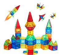 Magblock Lot de 32 Blocs de Construction magnétiques STEM - pour Enfants de 3 à 8 Ans - Cadeau pour garçons et Filles de 3 à 8 Ans