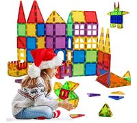 Magblock Lot de 70 Blocs de Construction magnétiques pour Enfants - Carreaux magnétiques - Jouets éducatifs - Blocs de Construction pour garçons et Filles