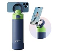 Magcheer Gourde Magnétique avec Support pour Téléphone Compatible MagSafe | Trépied Gourde à Angle Réglable | Bouteille Isotherme pour Voyages Fitness Selfies 750ml(Bleu foncé)
