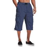 MAGCOMSEN Homme 3/4 Pantalon Bermuda Pantalon Court en Été Pantalon Court De Travail Capri Pantalon Décontracté avec Poches Zippées en Coton Pantalon D'Été
