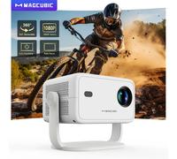 Magcubic 650ANSI L018 1080P Natif, Mise au Point Automatique & Correction Trapézoïdale Android 14 WiFi6 BT5.4 8K 360 ° Projecteur portable pour la maison L018