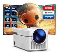 Magcubic Android 13 Projecteur avec Officiel TV Apps, HY450NTV Courte Focale Videoprojecteur Full HD 1080P Natif 700ANSI Auto Décalage 5G WiFi Électronique Focale pour Home Cinéma