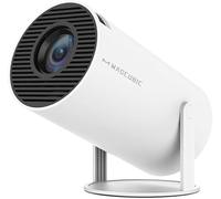 Magcubic Mini Projecteur 4K 8K 1080P Pris en Charge, Projecteur Portable, WiFi 6 Bluetooth 5.4, 600 ANSI, Focus Automatique, Haut-Parleur 12W, Rotation de 180 ° Handy Heimkino Outdoor (Blanc)