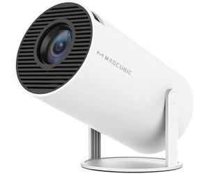 Magcubic Mini Projecteur 4K 8K 1080P Pris en Charge, Projecteur Portable, WiFi 6 Bluetooth 5.4, 600 ANSI, Focus Automatique, Haut-Parleur 12W, Rotation de 180 ° Handy Heimkino Outdoor (Blanc)