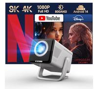 Magcubic Mini Videoprojecteur 8K/4K Supporte, 1080P Natif Projecteur Vidéo avec 800ANSI, Android 14 WiFi 6 BT 5.4, Mise au Point Auto, Correction Trapézoïdale Auto, Rotation 180° Retroprojecteur X7