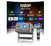 Magcubic Videoprojecteur 4K, 1080P Natif Video Projecteur 800ANSI mit WiFi & Bluetooth, Clé TV Intégré, Mise Au Point Automatique Correction Trapézoïdale, Rotation 180°, Retroprojecteur HY450GT