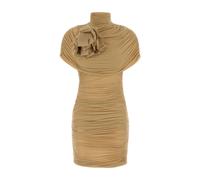 Magda Butrym, Femme, Robes, Beige, Taille: 36 FR Robe Midi Effet Cape Drapée