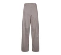 Magda Butrym - Pantalon large plissé - Femme - Pantalons - Brun - Taille: 36 FR