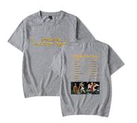 Magdalena Bay Merch Imaginal Mystery Tour 2026 T-shirt à manches courtes Fan Merch Hommes Femmes Vêtements pour l'été, gris, XXS