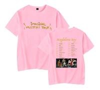 Magdalena Bay Merch Imaginal Mystery Tour 2026 T-shirt à manches courtes Fan Merch Hommes Femmes Vêtements pour l'été, rose, M
