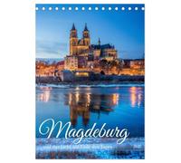 Magdeburg und das Licht am Ende des Tages (Tischkalender 2027 DIN A5 hoch), CALVENDO Monatskalender: Die Landeshauptstadt Sachsen-Anhalts im Zauber von Sonnenuntergang, Blauer Stunde und Nacht.