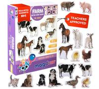 Magdum 18 PCS Maman et Bébé Aimant - Animaux Magnétiques - Jeu Aimanté pour Enfants - Magnet Frigo - Jeu Éducatif avec Animaux Aimantés