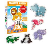 Magdum Aimants Animaux pour Enfants 6 Puzzles magnétiques Zoo 18 PCS
