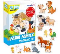 magdum 21 PCS Famille de Ferme Aimant Enfant - Animaux Magnetique - Magnet Enfant - Jeux Aimanté Enfant - Magnet Frigo Enfant - Jeu Magnetique Enfant - Animaux Aimantés - Magnétique Enfant