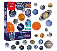 Magdum Lot de 22 aimants spatiaux pour Tableau magnétique - Jouets magnétiques pour Enfants - Aimants de réfrigérateur pour Enfants à partir de 3 Ans - Jeux éducatifs à partir de 3 Ans - Aimants