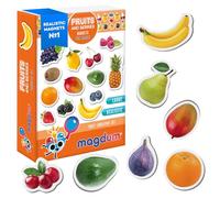 magdum Fruits&Baies Magnets Photos réalistes Enfants - Magnets frigo pour Les Tout-Petits - Jouets Enfant 3 Ans - Aimants Enfants éducatifs Tout-Petits - Magnets Enfants théatre magnétiqu