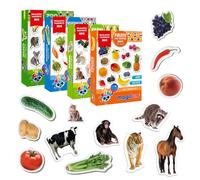 magdum Magnet frigo Enfant Ferme+Zoo+Fruit+Legume Photo - 85 Grande Magnet Enfant - Frigo Jouet - Frigo Enfant Jouet - Aimant frigo Enfant - Jouet Enfant 3 Ans - Jeu educatif - Emants magnetique